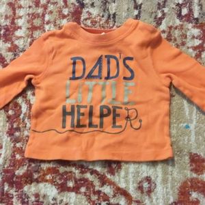 Dad's little helper sweater orange thermal